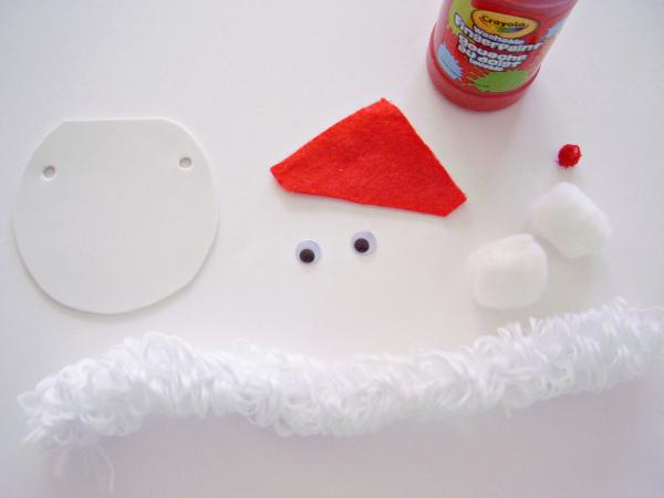 Santa craft with fluffy beard