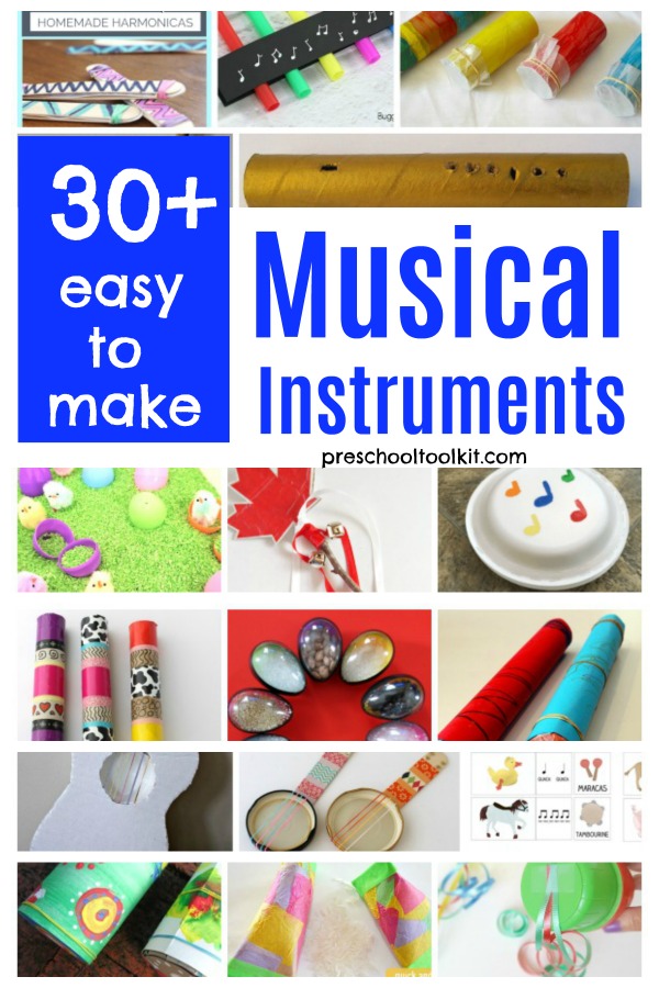 Homemade musical instruments easy to make for kids activities