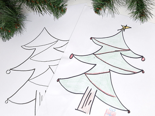 Christmas coloring sheets for toddler to kindergarten