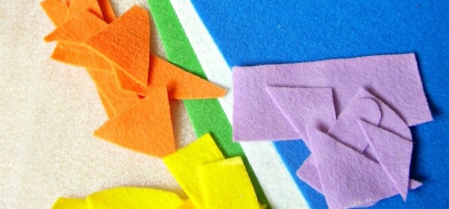 Simple tips for sorting and storing scraps of felt for kids crafts
