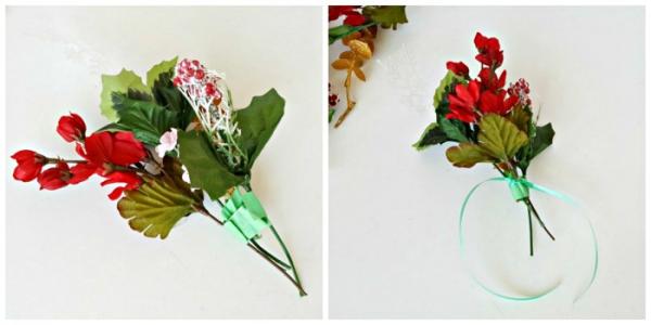 Corsage craft with ribbon trim kid-made gift