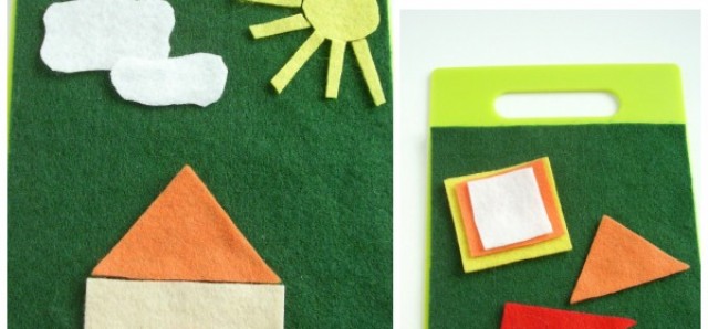 Mini felt board you can make for road trips with kids