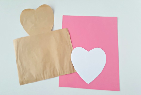 Supplies for a Valentine mailbag
